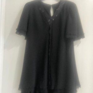Ladies ruffled black dress size 14